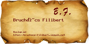 Bruchács Filibert névjegykártya